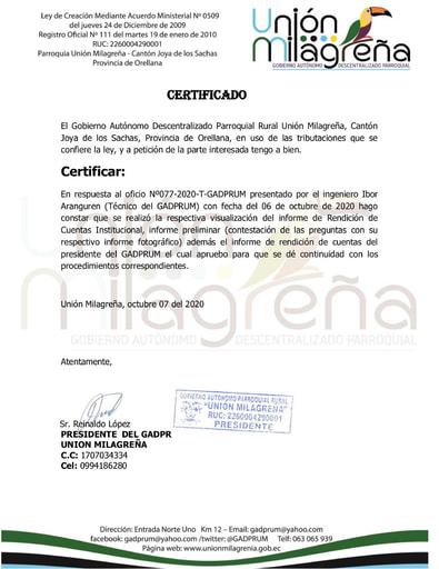 CERTIFICADO DE APROBACION